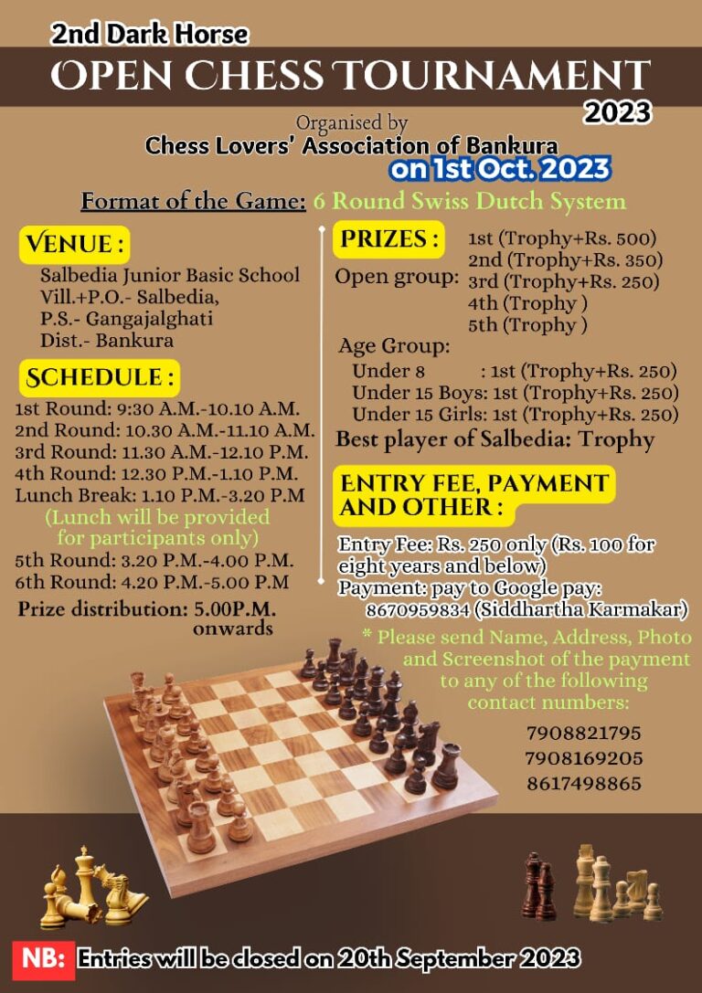 Tournaments Bengal Chess Association